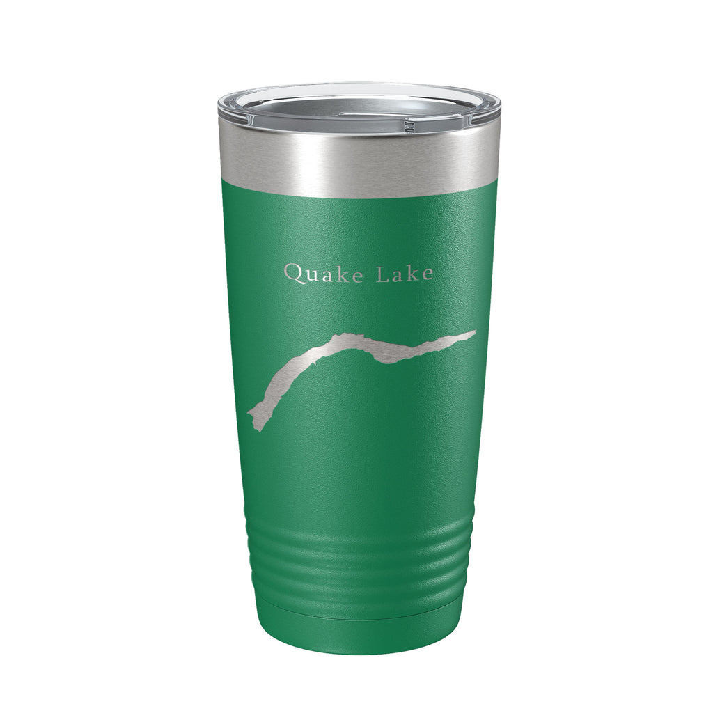 Quake Lake Earthquake Map Tumbler Travel Mug Insulated Laser Engraved Coffee Cup Montana 20 oz