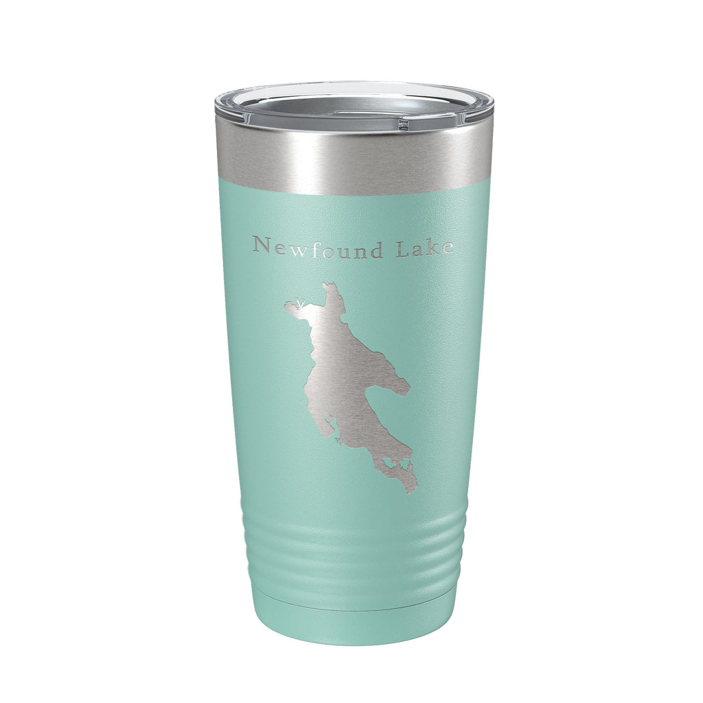 Newfound Lake Map Tumbler Travel Mug Insulated Laser Engraved Coffee Cup New Hampshire 20 oz