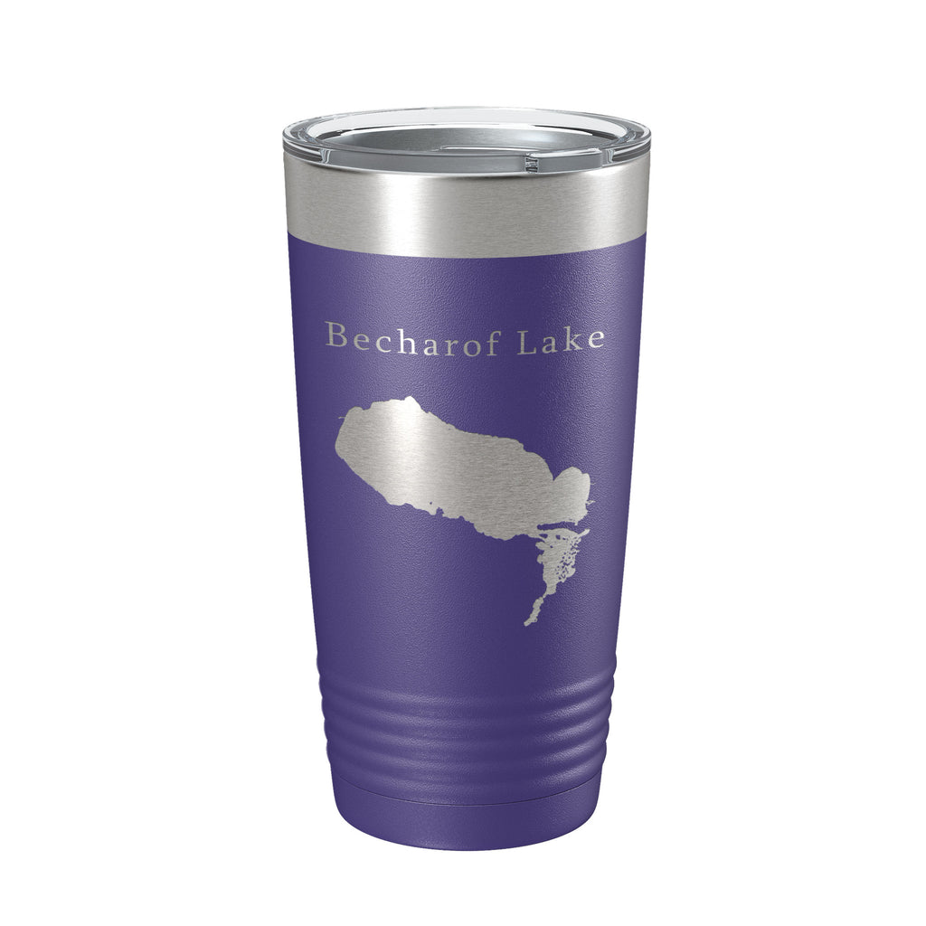 Becharof Lake Map Tumbler Travel Mug Insulated Laser Engraved Coffee Cup Alaska 20 oz