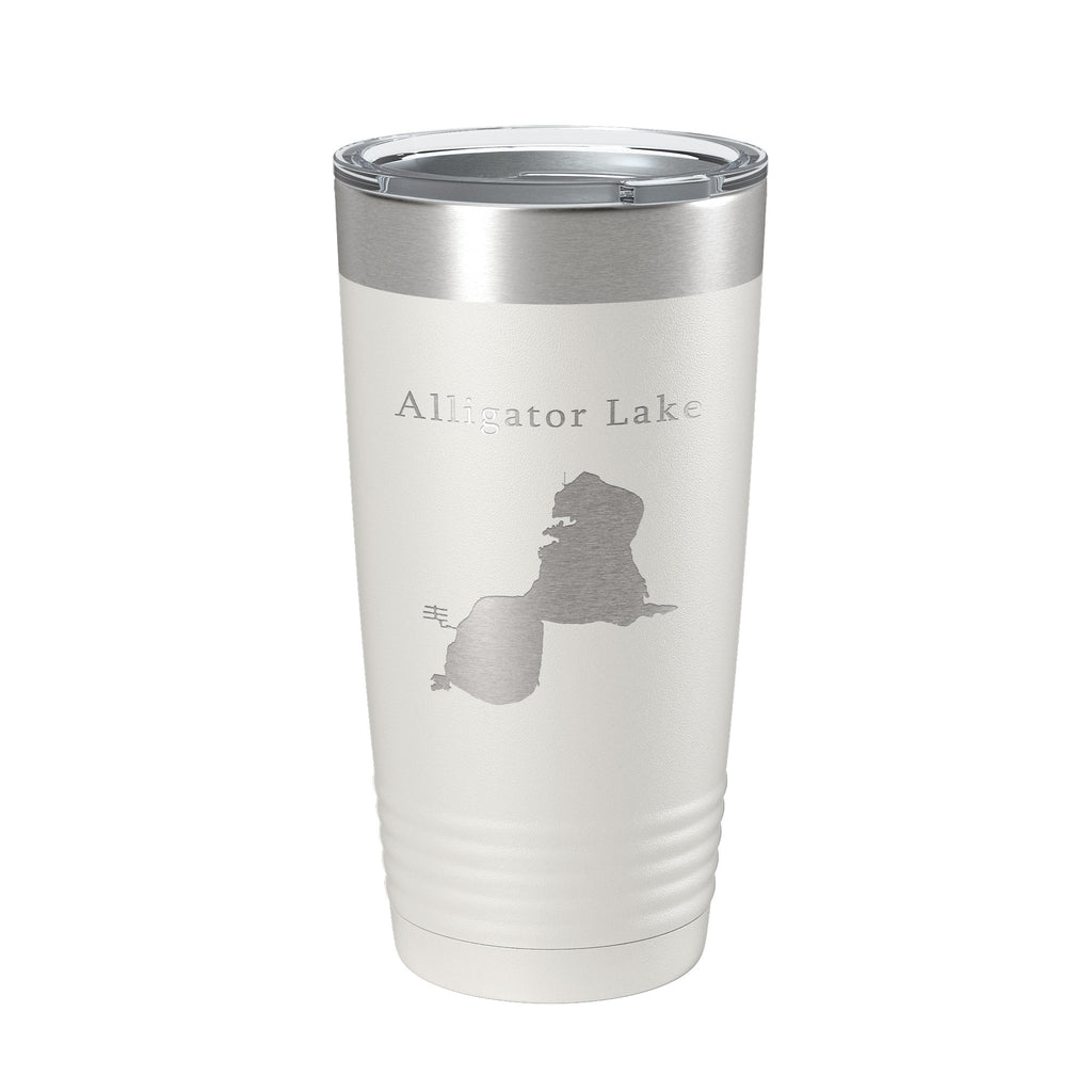 Alligator Lake Map Tumbler Travel Mug Insulated Laser Engraved Coffee Cup Osceola Kissimmee Florida 20 oz