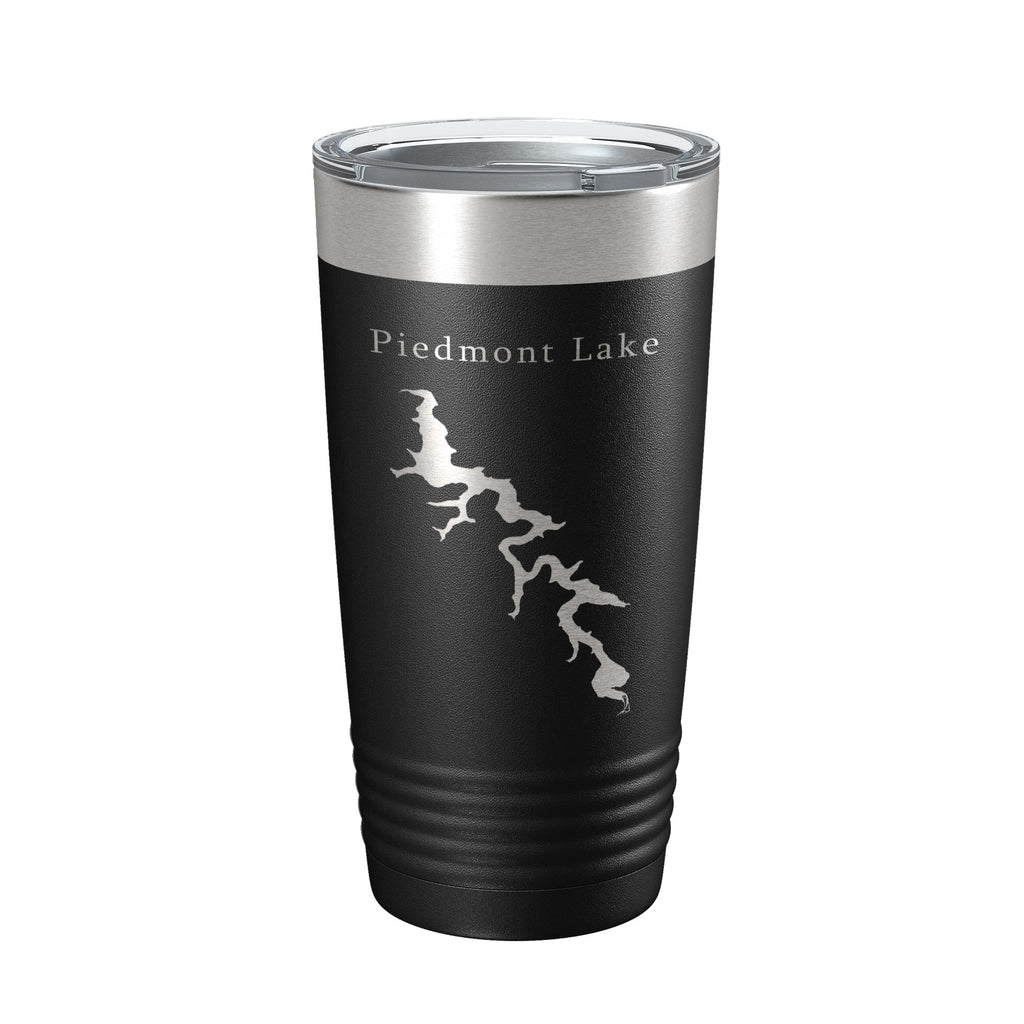 Piedmont Lake Map Tumbler Travel Mug Insulated Laser Engraved Coffee Cup Ohio 20 oz