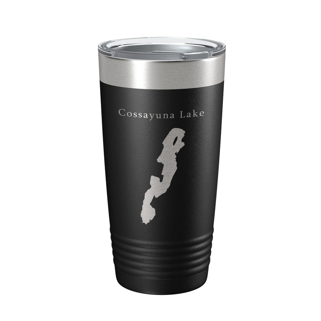 Cossayuna Lake Map Tumbler Travel Mug Insulated Laser Engraved Coffee Cup New York 20 oz