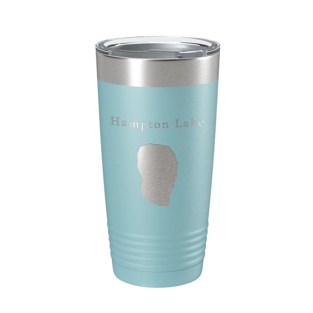 Hampton Lake Map Tumbler Travel Mug Insulated Laser Engraved Coffee Cup Florida 20 oz