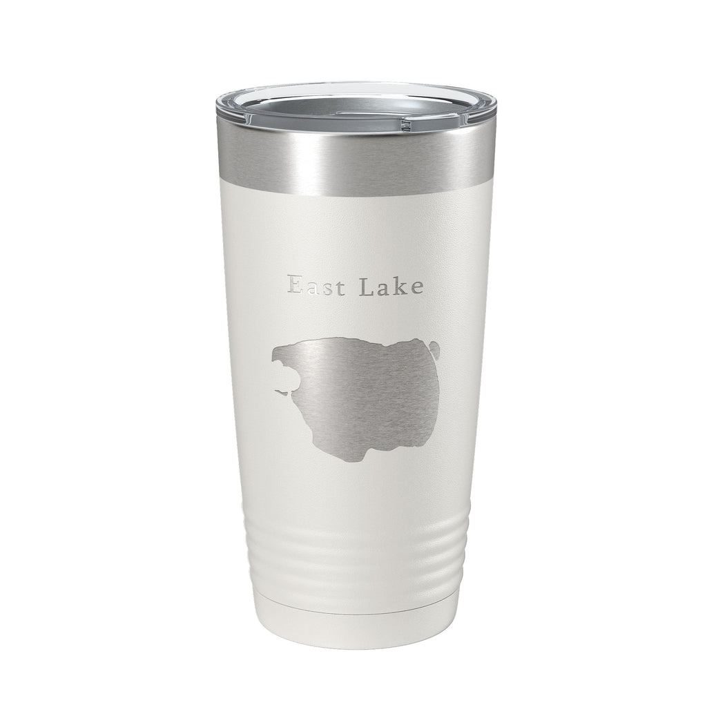 East Lake Map Tumbler Travel Mug Insulated Laser Engraved Coffee Cup Oregon 20 oz