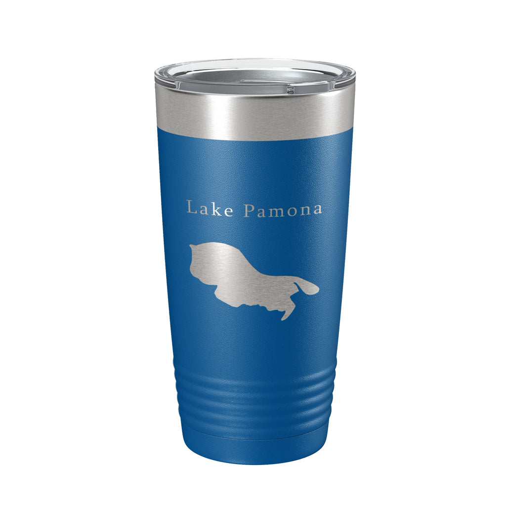 Lake Pamona Map Tumbler Travel Mug Insulated Laser Engraved Coffee Cup Georgia 20 oz