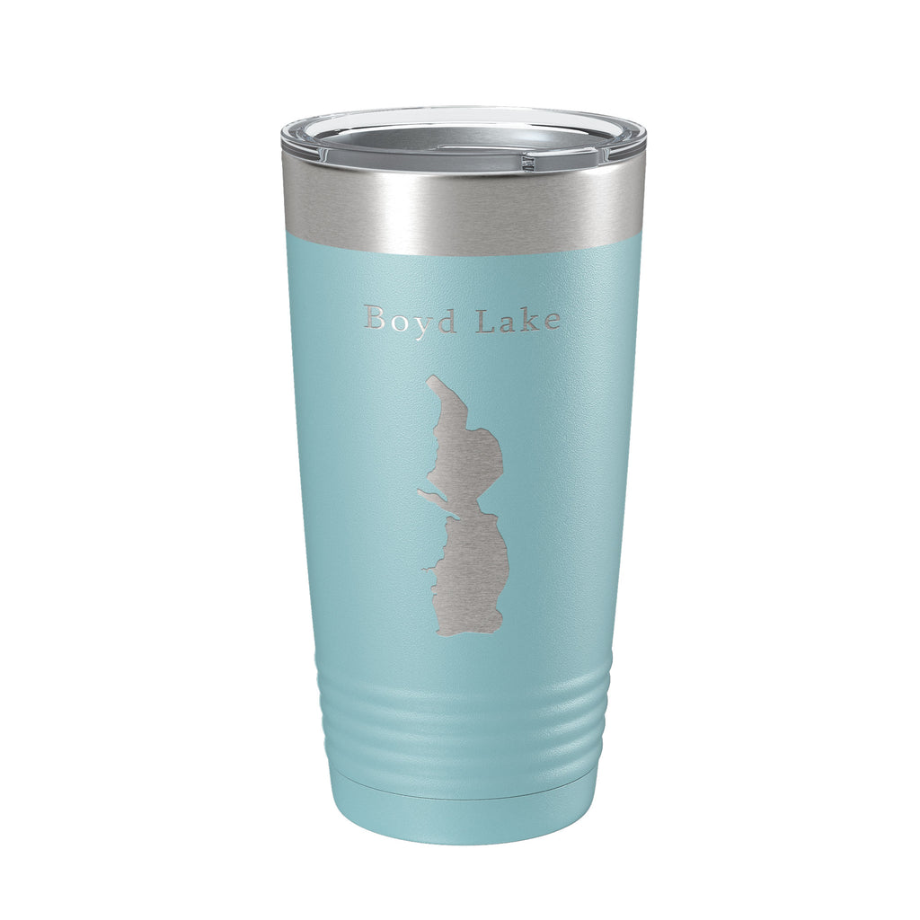 Boyd Lake Map Tumbler Travel Mug Insulated Laser Engraved Coffee Cup Colorado 20 oz