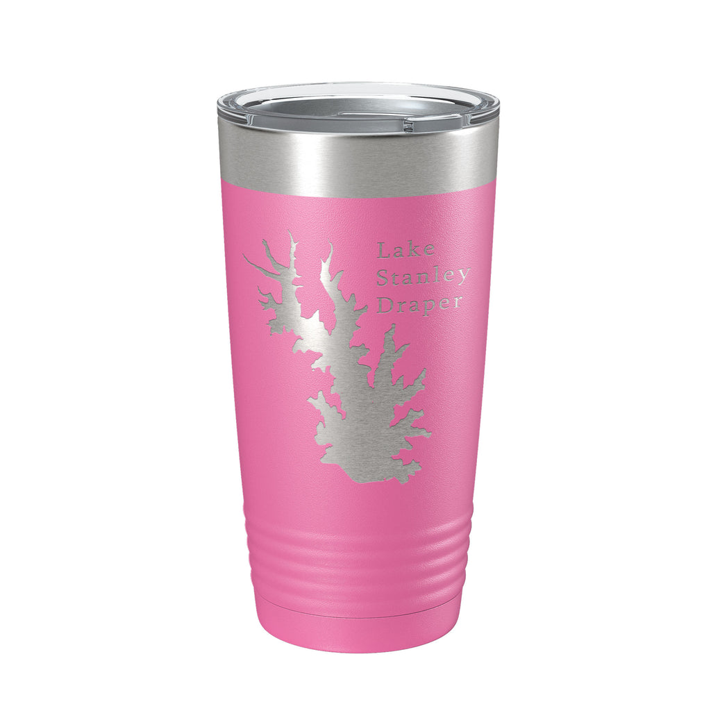 Lake Stanley Draper Map Tumbler Travel Mug Insulated Laser Engraved Coffee Cup Oklahoma 20 oz