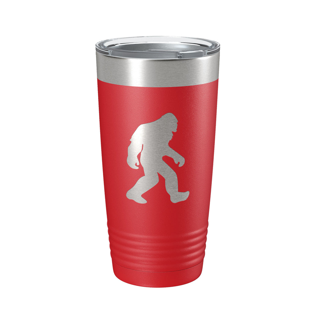 Bigfoot Tumbler Sasquatch Travel Mug Insulated Laser Engraved Coffee Cup Outdoorsman Gift Bigfoot Shadow Yeti Silhouette 20 oz