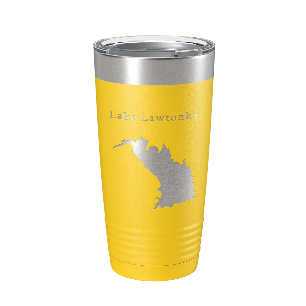 Lake Lawtonka Map Tumbler Travel Mug Insulated Laser Engraved Coffee Cup Oklahoma 20 oz