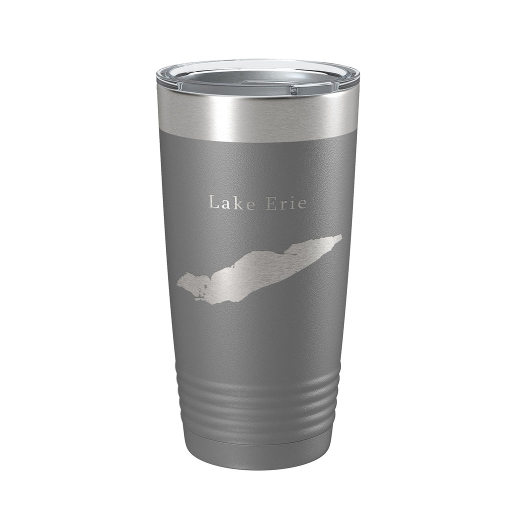 Lake Erie Map Tumbler Travel Mug Insulated Laser Engraved Coffee Cup Michigan Ohio Pennsylvania New York 20 oz