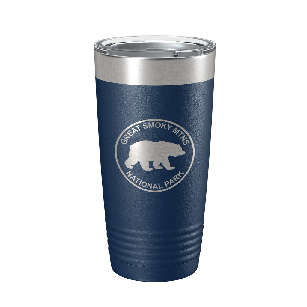 Smokies Bear Tumbler Great Smoky Mountains National Park Travel Mug Insulated Laser Engraved Coffee Cup Gatlinburg Pigeon Forge Townsend GSMNP 20 oz