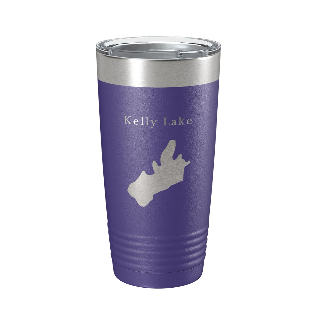 Kelly Lake Map Tumbler Travel Mug Insulated Laser Engraved Coffee Cup California 20 oz