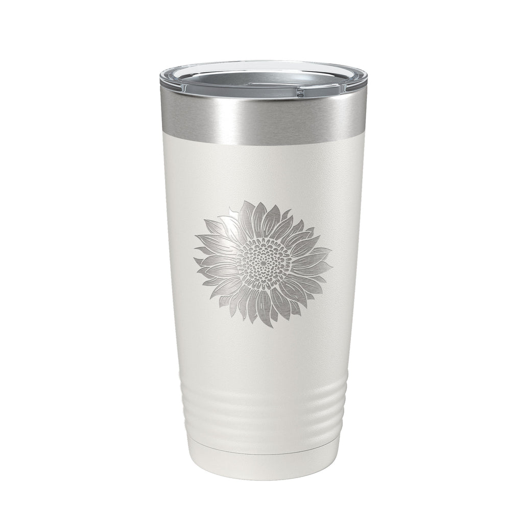 Sunflower Tumbler Sun Flower Travel Mug Gift For Women Insulated Laser Engraved Coffee Cup Birthday Mother's Day 20 oz