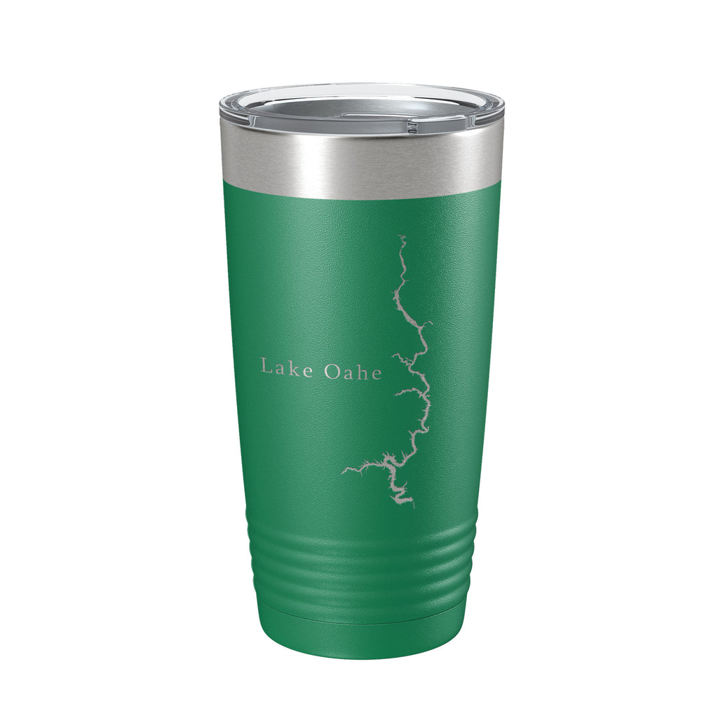 Lake Oahe Map Tumbler Travel Mug Insulated Laser Engraved Coffee Cup South Dakota 20 oz