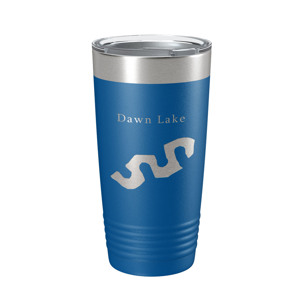 Dawn Lake Map Tumbler Travel Mug Insulated Laser Engraved Coffee Cup Arizona 20 oz