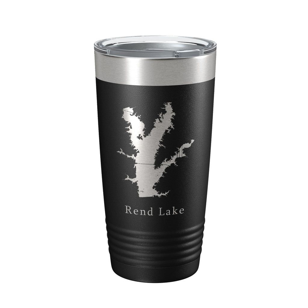 Rend Lake Map Tumbler Travel Mug Insulated Laser Engraved Coffee Cup Illinois 20 oz
