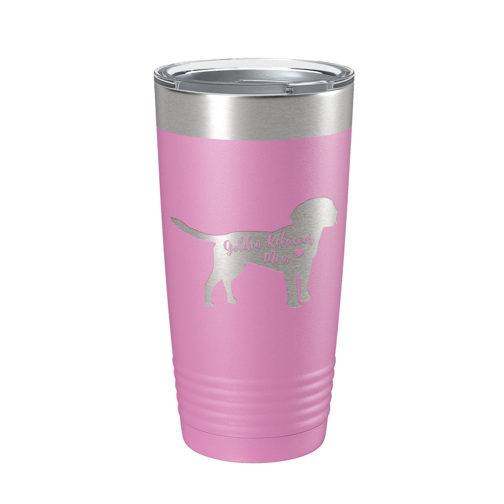 Golden Retriever Mom Tumbler Dog Travel Mug Gift Insulated Laser Engraved Coffee Cup 20 oz