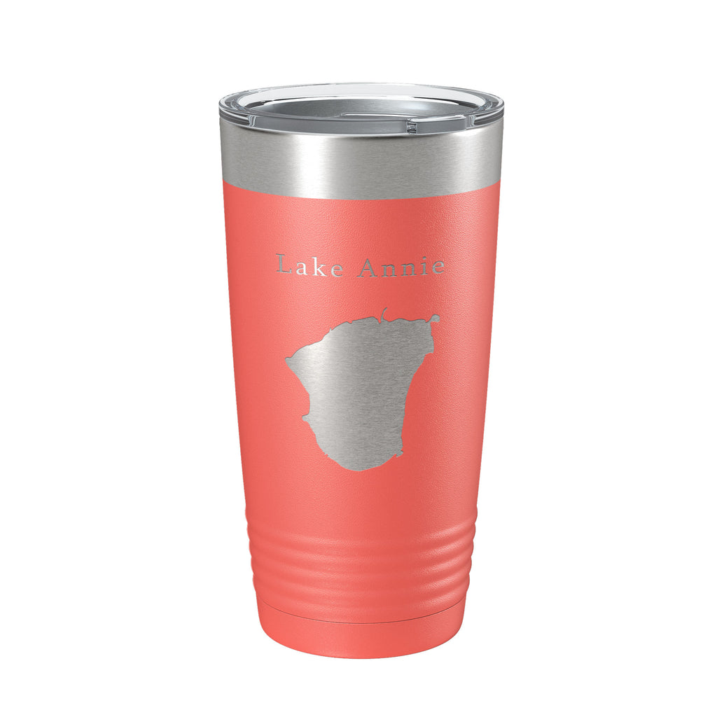 Lake Annie Map Tumbler Travel Mug Insulated Laser Engraved Coffee Cup Florida 20 oz