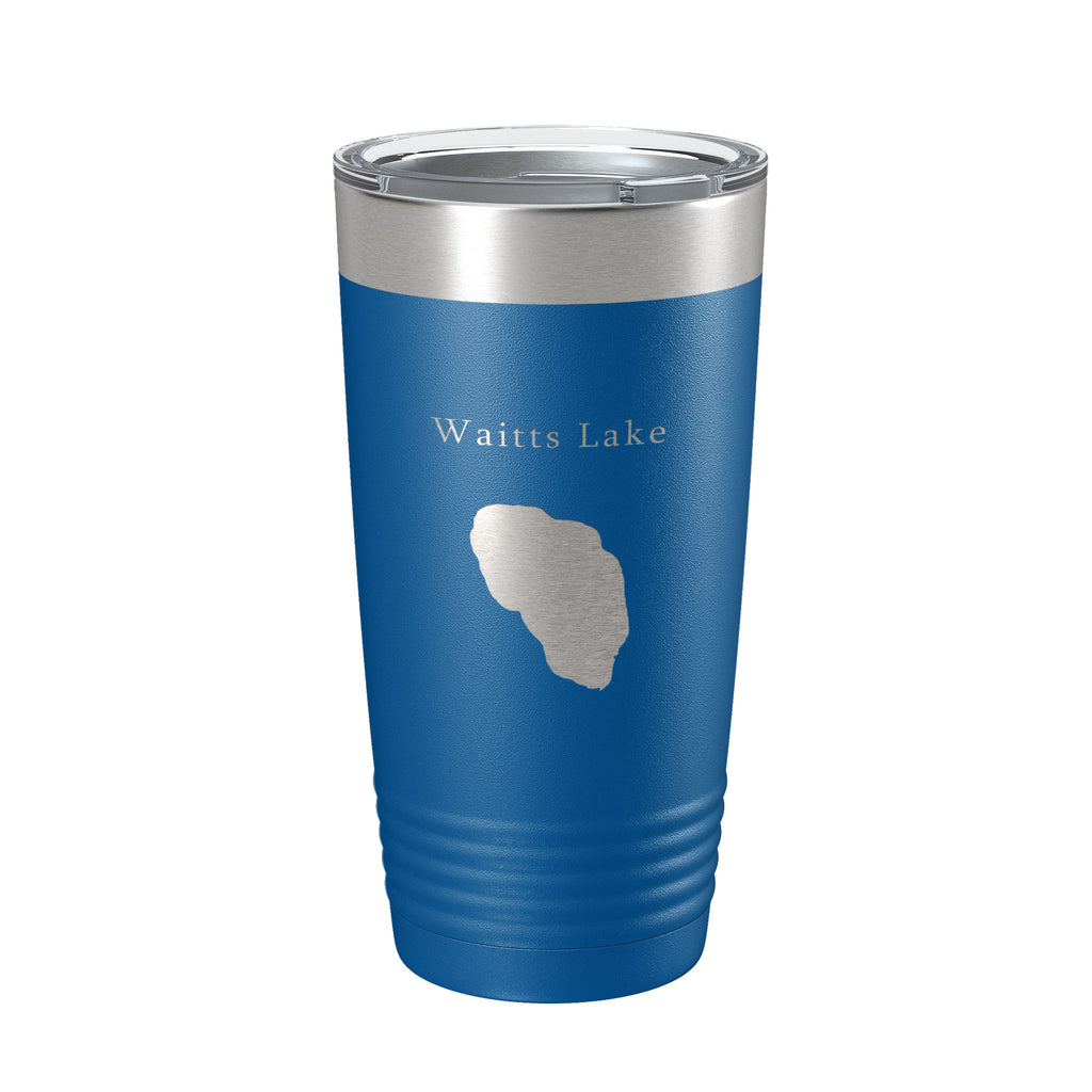 Waitts Lake Map Tumbler Travel Mug Insulated Laser Engraved Coffee Cup Washington 20 oz