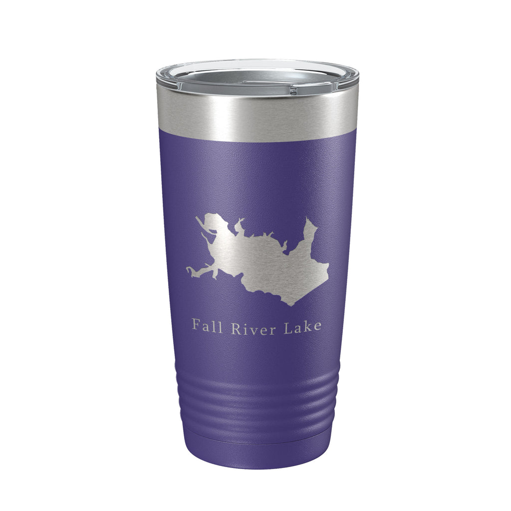 Fall River Lake Map Tumbler Travel Mug Insulated Laser Engraved Coffee Cup Kansas 20 oz