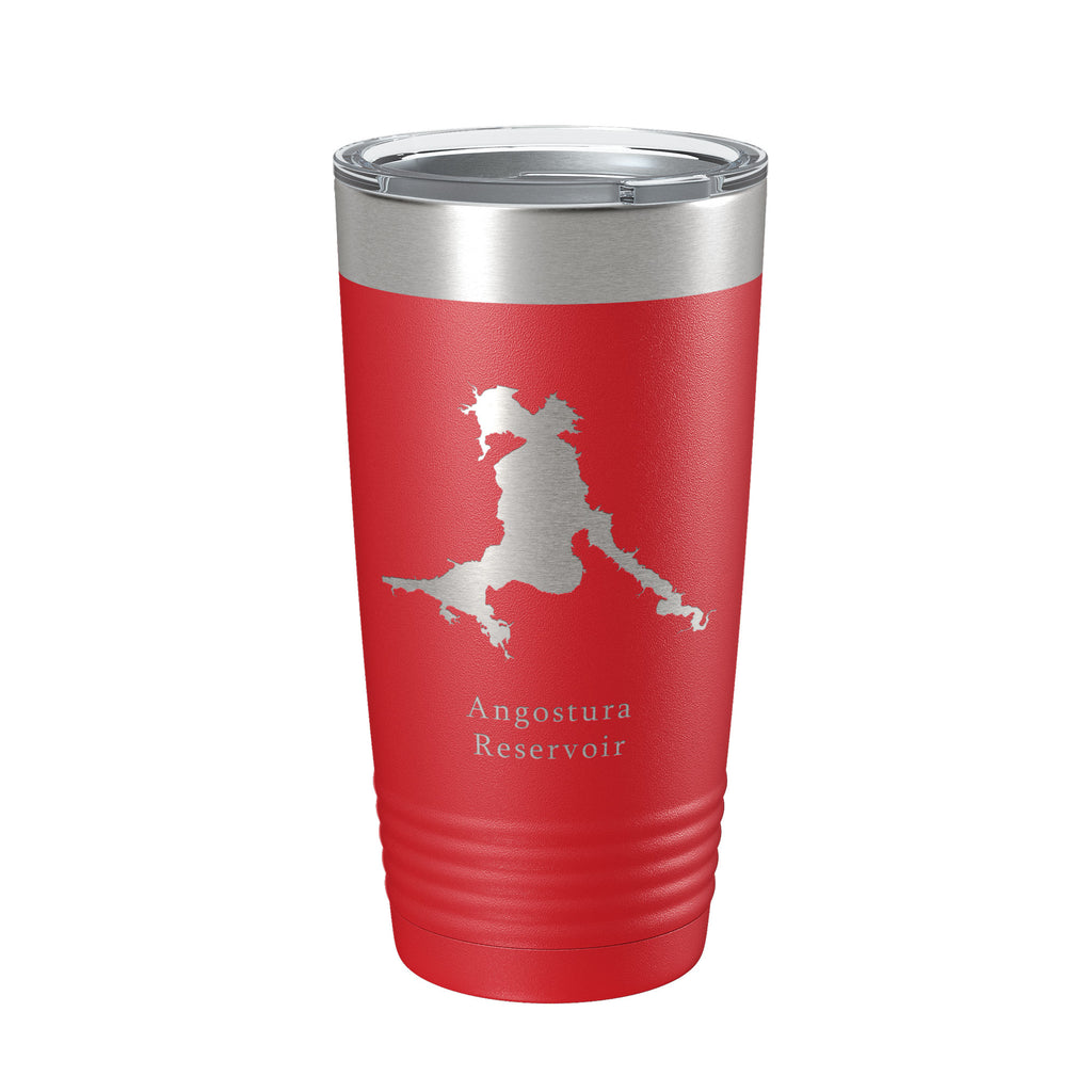 Angostura Reservoir Tumbler Lake Map Travel Mug Insulated Laser Engraved Coffee Cup South Dakota 20 oz