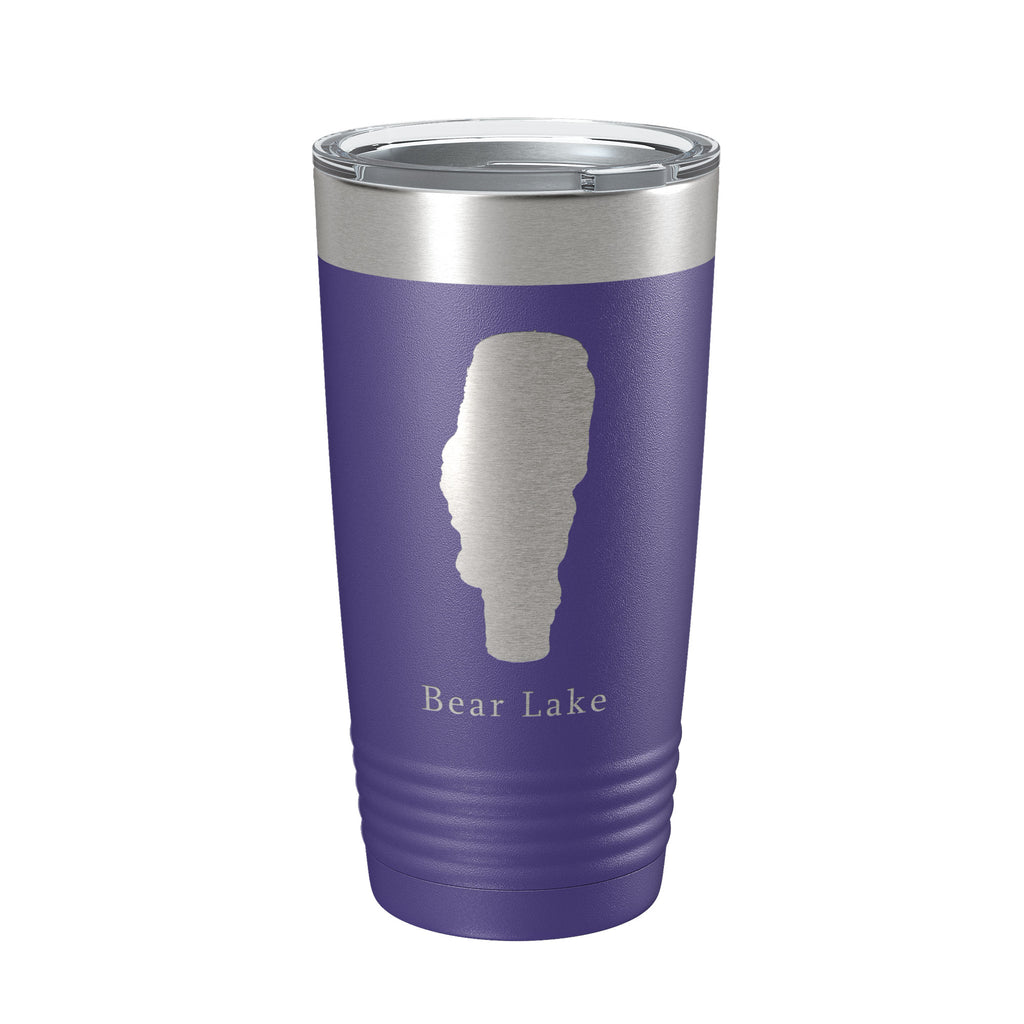 Bear Lake Map Tumbler Travel Mug Insulated Laser Engraved Coffee Cup Idaho 20 oz