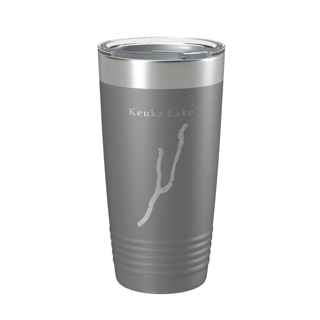 Keuka Lake Map Tumbler Travel Mug Insulated Laser Engraved Coffee Cup New York 20 oz