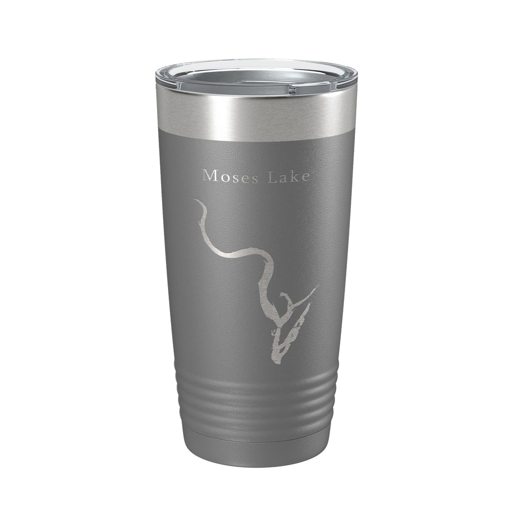 Moses Lake Map Tumbler Travel Mug Insulated Laser Engraved Coffee Cup Washington 20 oz