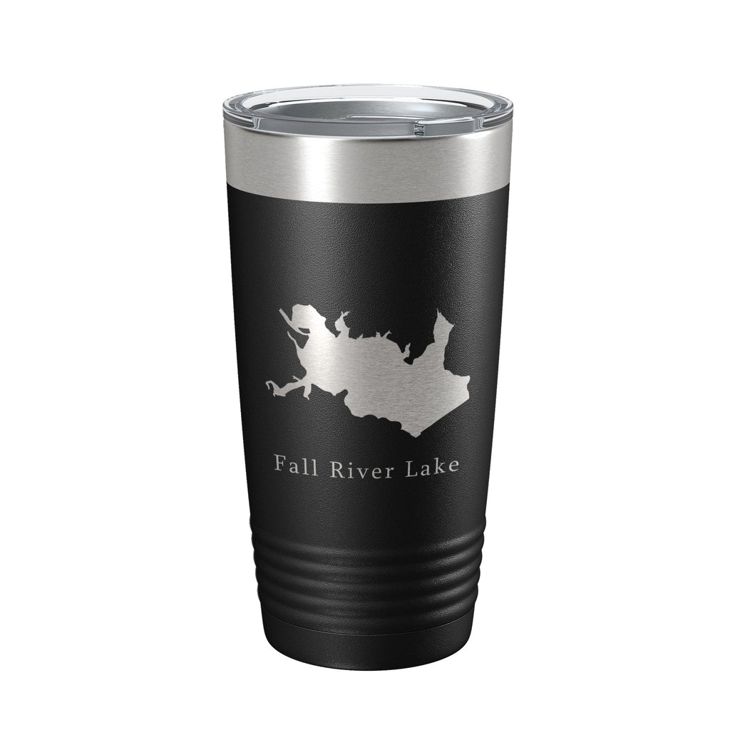 Fall River Lake Map Tumbler Travel Mug Insulated Laser Engraved Coffee Cup Kansas 20 oz