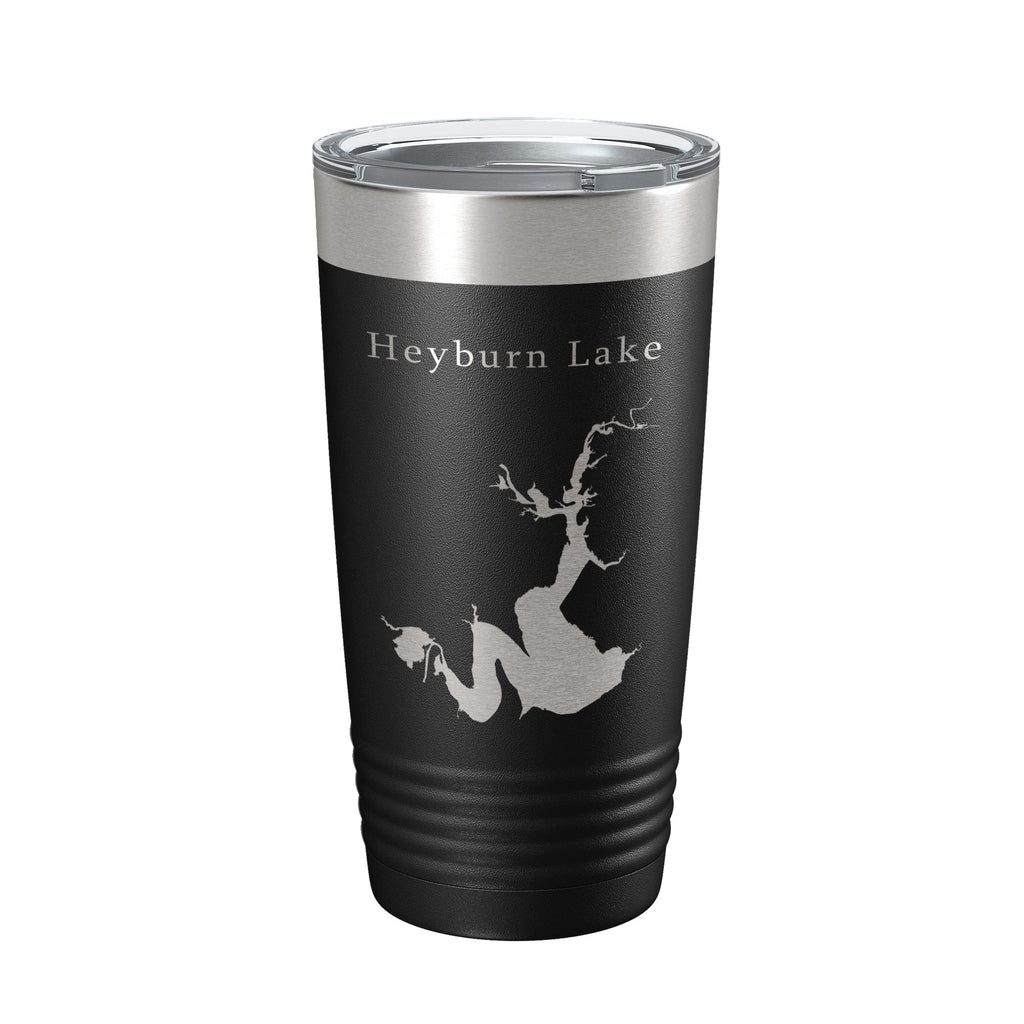 Heyburn Lake Map Tumbler Travel Mug Insulated Laser Engraved Coffee Cup Oklahoma 20 oz