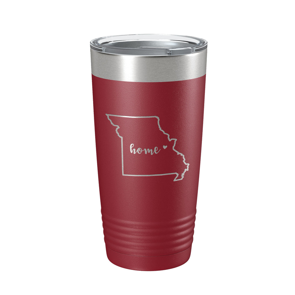 Missouri Tumbler Home State Travel Mug Insulated Laser Engraved Map Coffee Cup 20 oz