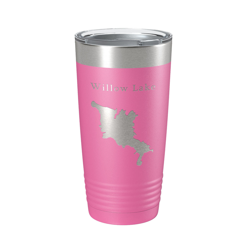 Willow Creek Lake Map Tumbler Travel Mug Insulated Laser Engraved Coffee Cup Arizona 20 oz