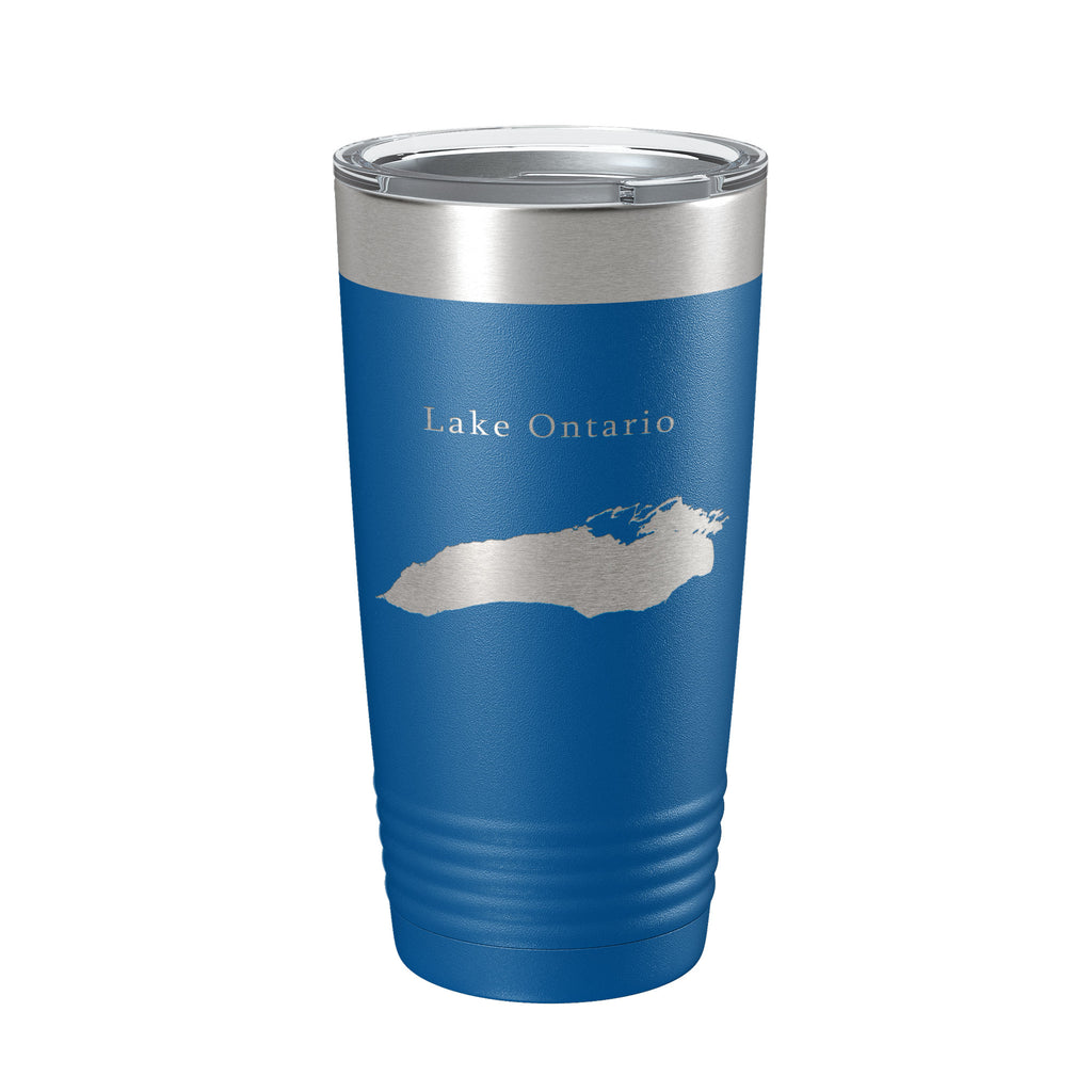 Lake Ontario Map Tumbler Travel Mug Insulated Laser Engraved Coffee Cup New York 20 oz