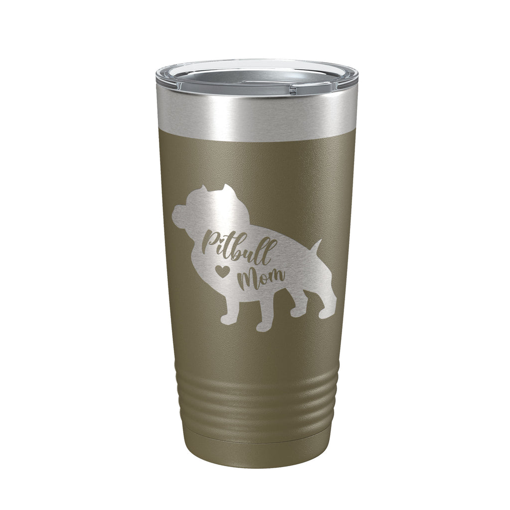 Pitbull/ Pittie stained glass look 20-ounce tumbler/cup – Crunchy