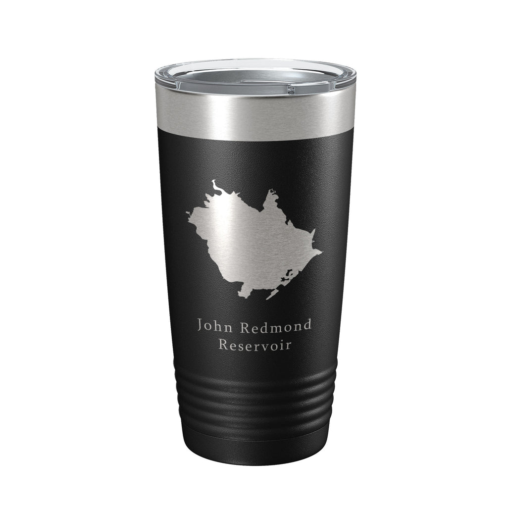 John Redmond Reservoir Tumbler Lake Map Travel Mug Insulated Laser Engraved Coffee Cup Kansas 20 oz