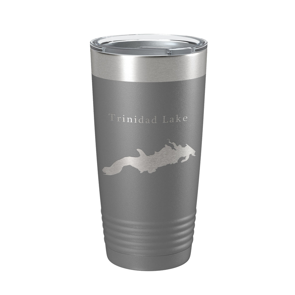 Trinidad Lake Map Tumbler Travel Mug Insulated Laser Engraved Coffee Cup Colorado 20 oz