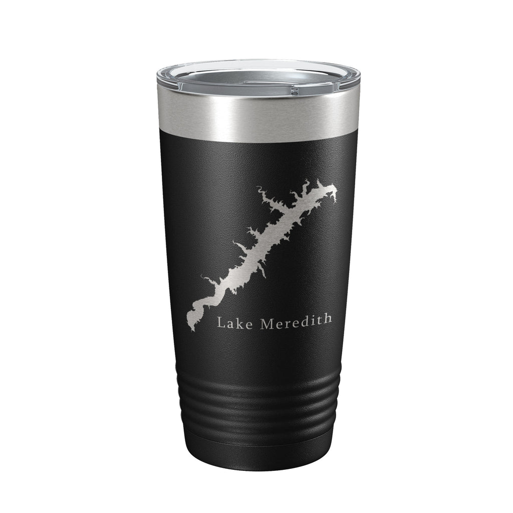 Lake Meredith Map Tumbler Travel Mug Insulated Laser Engraved Coffee Cup Texas 20 oz