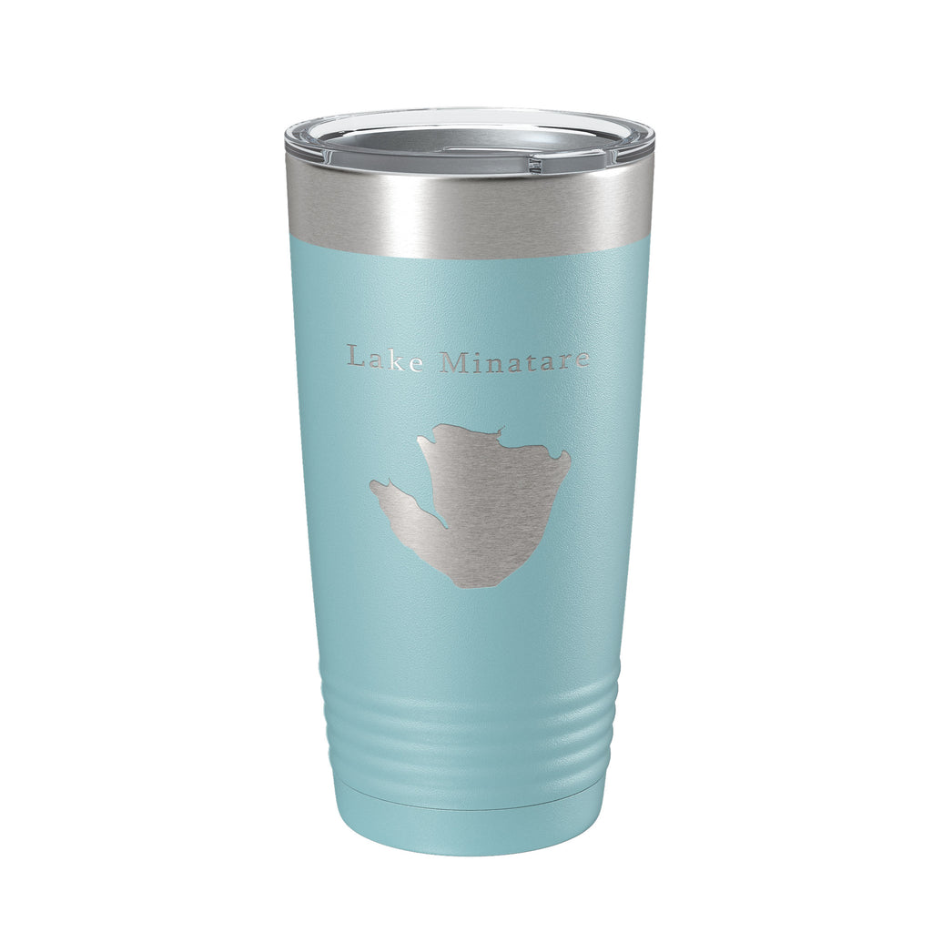 Lake Minatare Map Tumbler Travel Mug Insulated Laser Engraved Coffee Cup Nebraska 20 oz