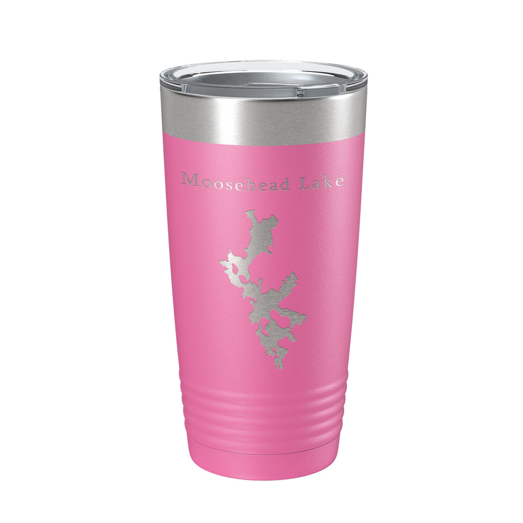 Moosehead Lake Map Tumbler Travel Mug Insulated Laser Engraved Coffee Cup Maine 20 oz