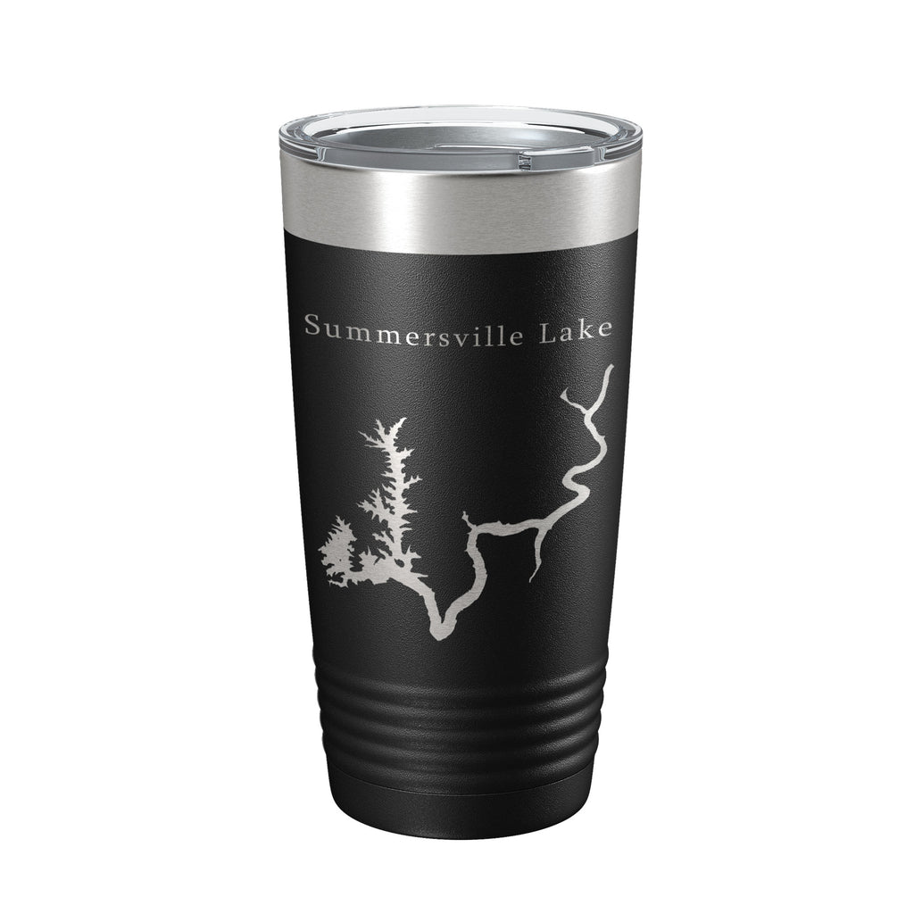 Summersville Lake Map Tumbler Travel Mug Insulated Laser Engraved Coffee Cup West Virginia 20 oz