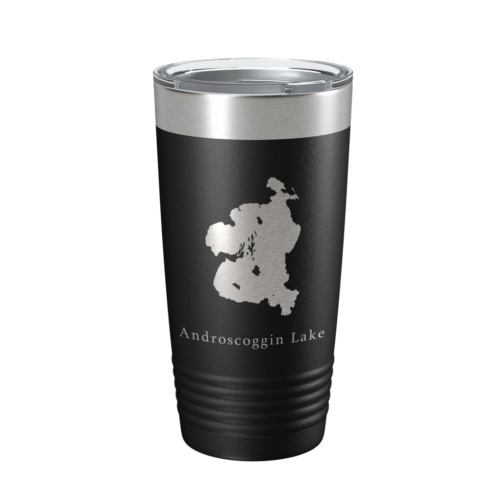 Androscoggin Lake Map Tumbler Travel Mug Insulated Laser Engraved Coffee Cup Maine 20 oz