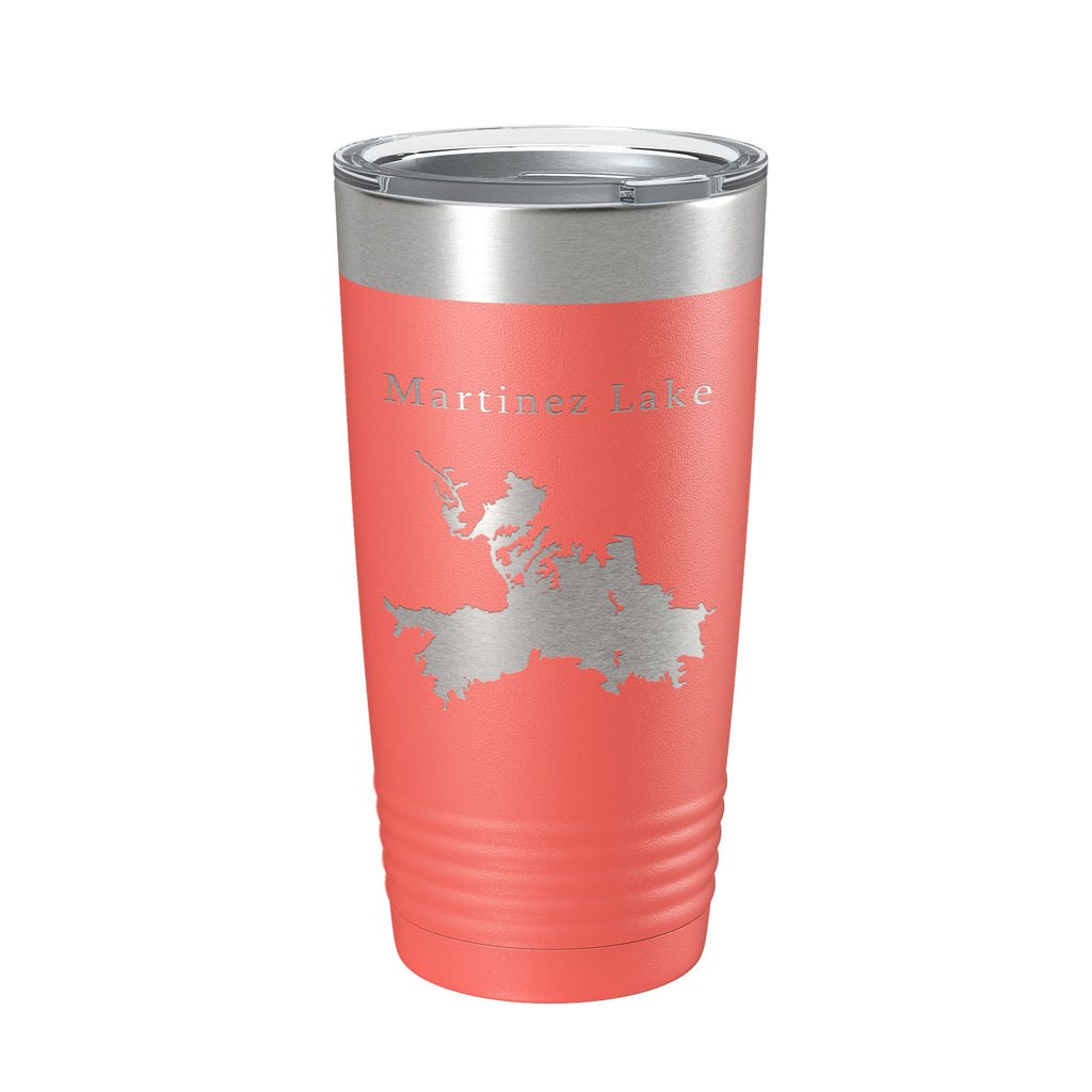 Martinez Lake Map Tumbler Travel Mug Insulated Laser Engraved Coffee Cup Arizona 20 oz