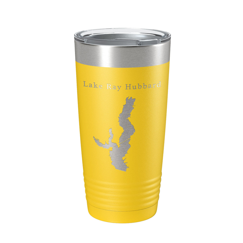 Lake Ray Hubbard Map Tumbler Travel Mug Insulated Laser Engraved Coffee Cup Texas 20 oz