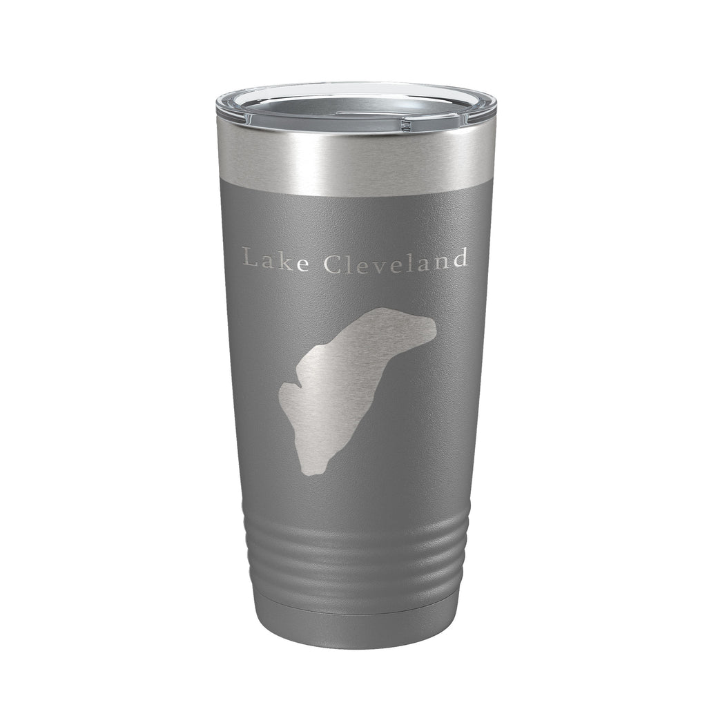 Lake Cleveland Map Tumbler Travel Mug Insulated Laser Engraved Coffee Cup Idaho 20 oz