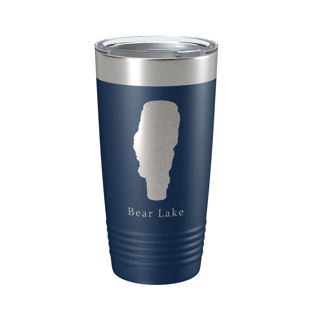 Bear Lake Map Tumbler Travel Mug Insulated Laser Engraved Coffee Cup Idaho 20 oz