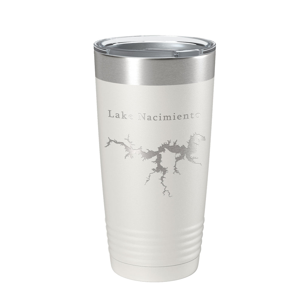 Lake Nacimiento Map Tumbler Travel Mug Insulated Laser Engraved Coffee Cup California 20 oz