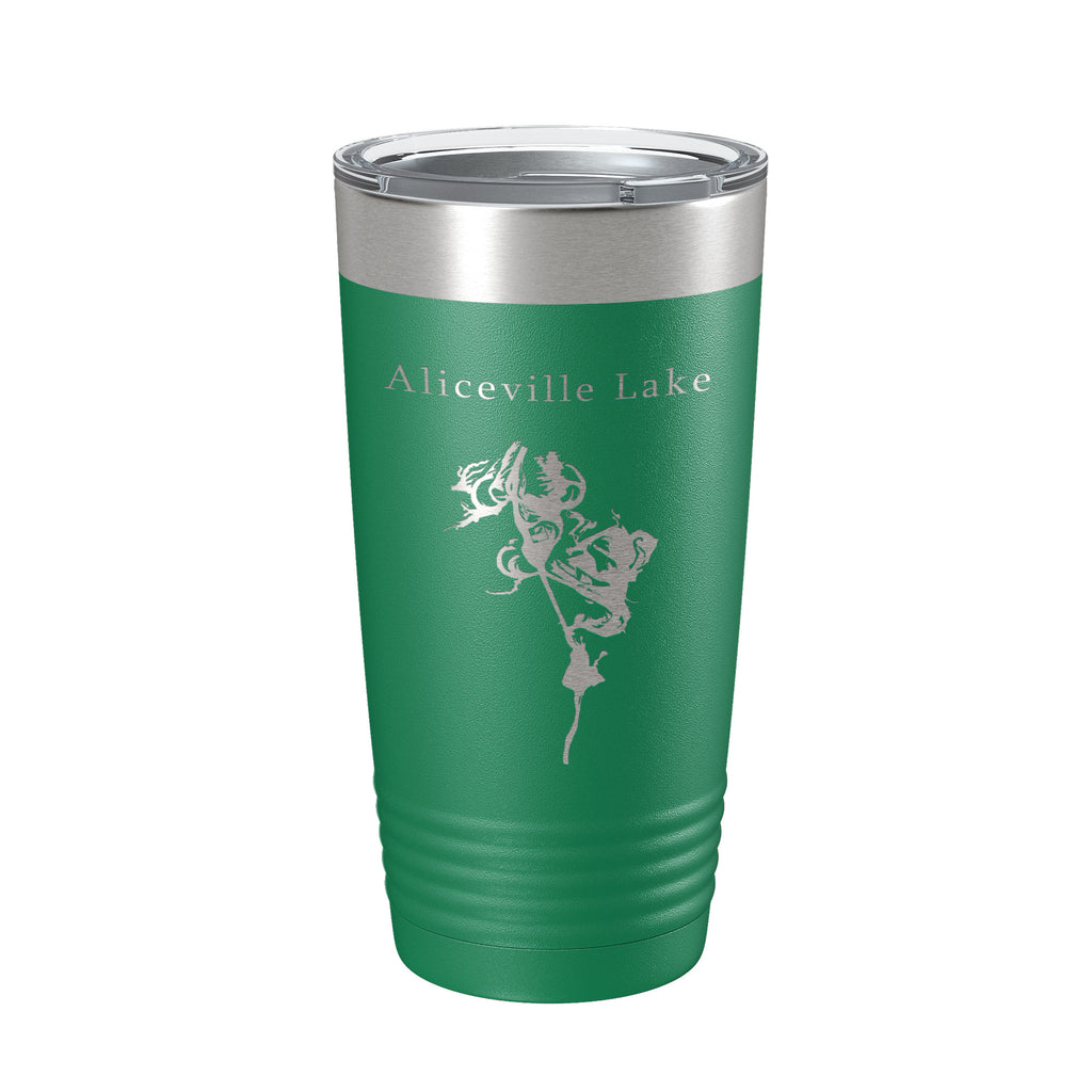 Aliceville Lake Map Tumbler Travel Mug Insulated Laser Engraved Coffee Cup Alabama Mississippi 20 oz