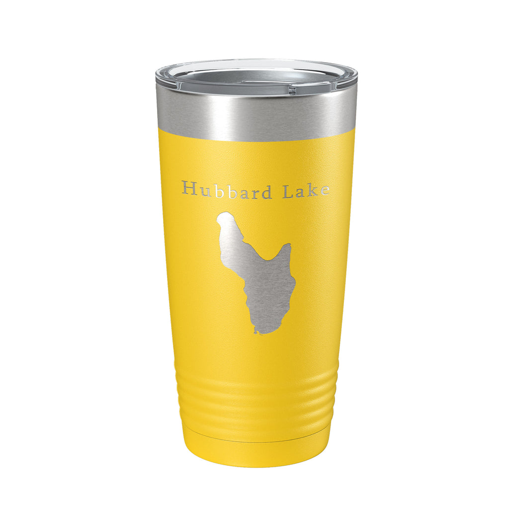 Hubbard Lake Map Tumbler Travel Mug Insulated Laser Engraved Coffee Cup Michigan 20 oz