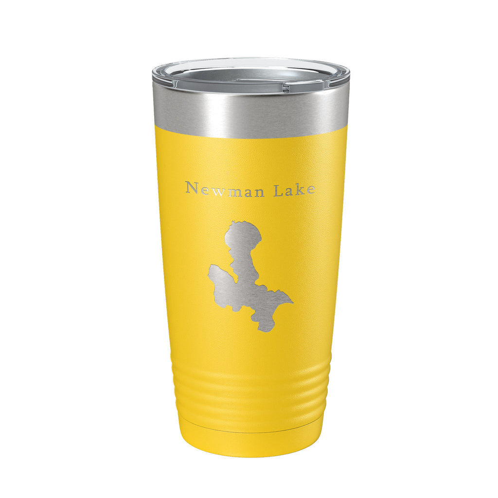 Newman Lake Map Tumbler Travel Mug Insulated Laser Engraved Coffee Cup Washington 20 oz