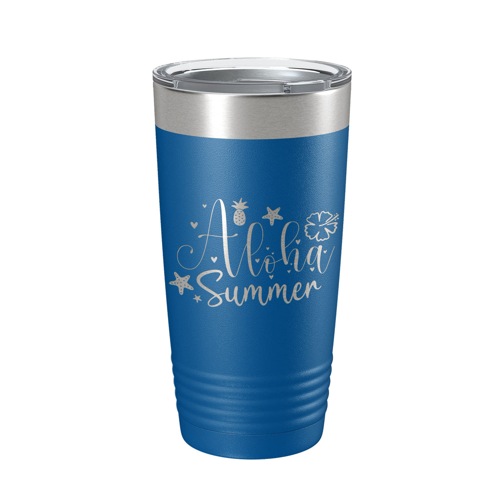 Aloha Summer Tumbler Travel Mug Insulated Laser Engraved Coffee Cup 20 oz